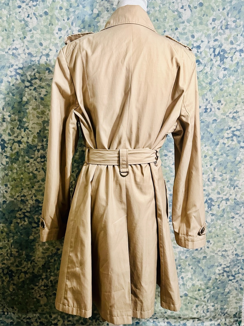 Lauren Ralph Lauren Khaki Double Breasted Belted Trench Coat XL - Picture 3 of 10